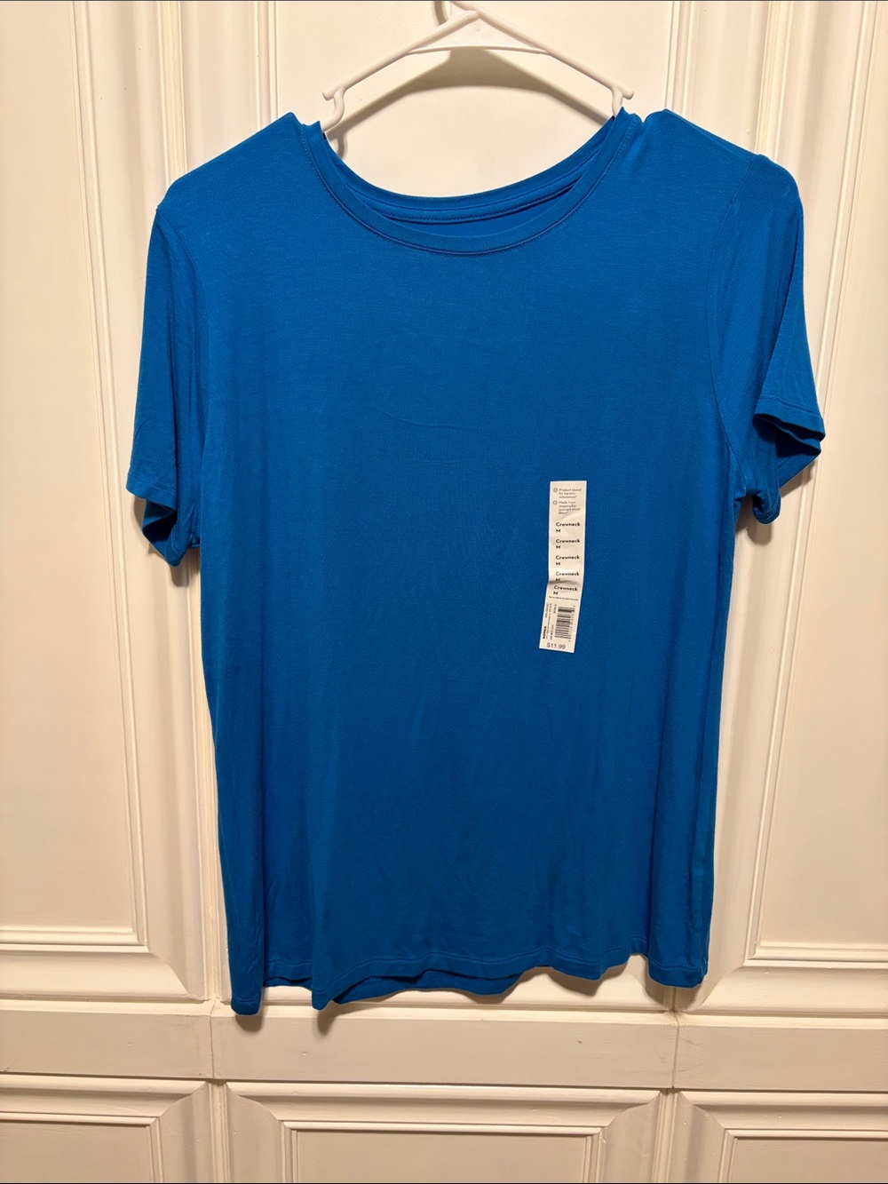 Nine West Women's Short Sleeve Crew Tee in Bright Blue